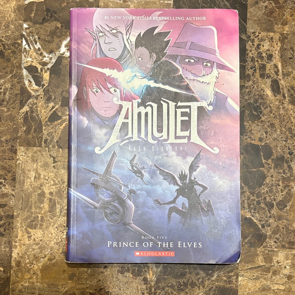 Scholastic Amulet Book Five: Dynamic Pink and Purple Cover